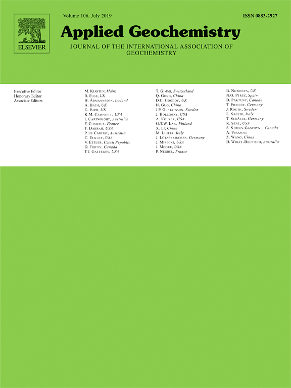 Applied Geochemistry Volume 107