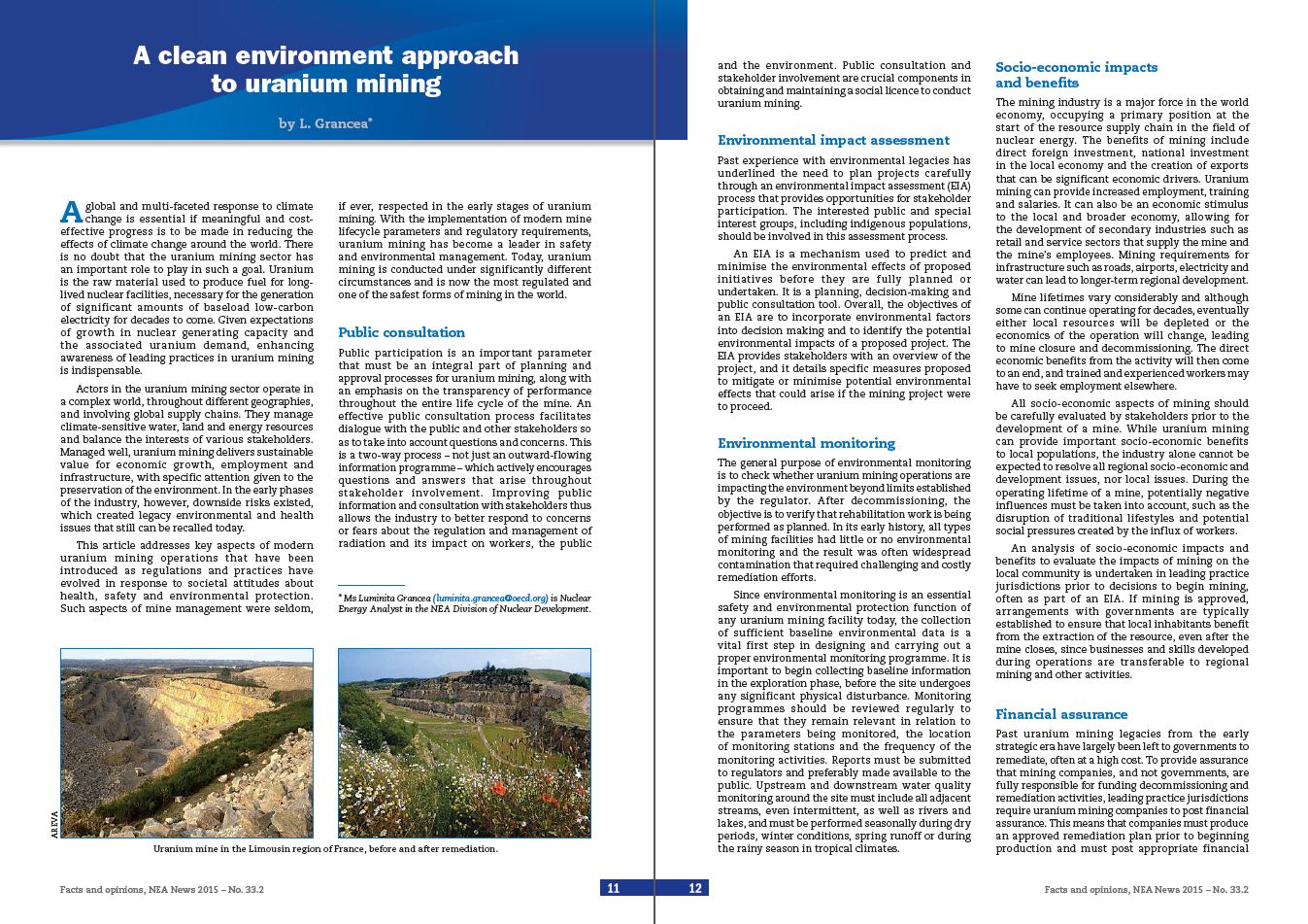 A clean environment approach to uranium mining