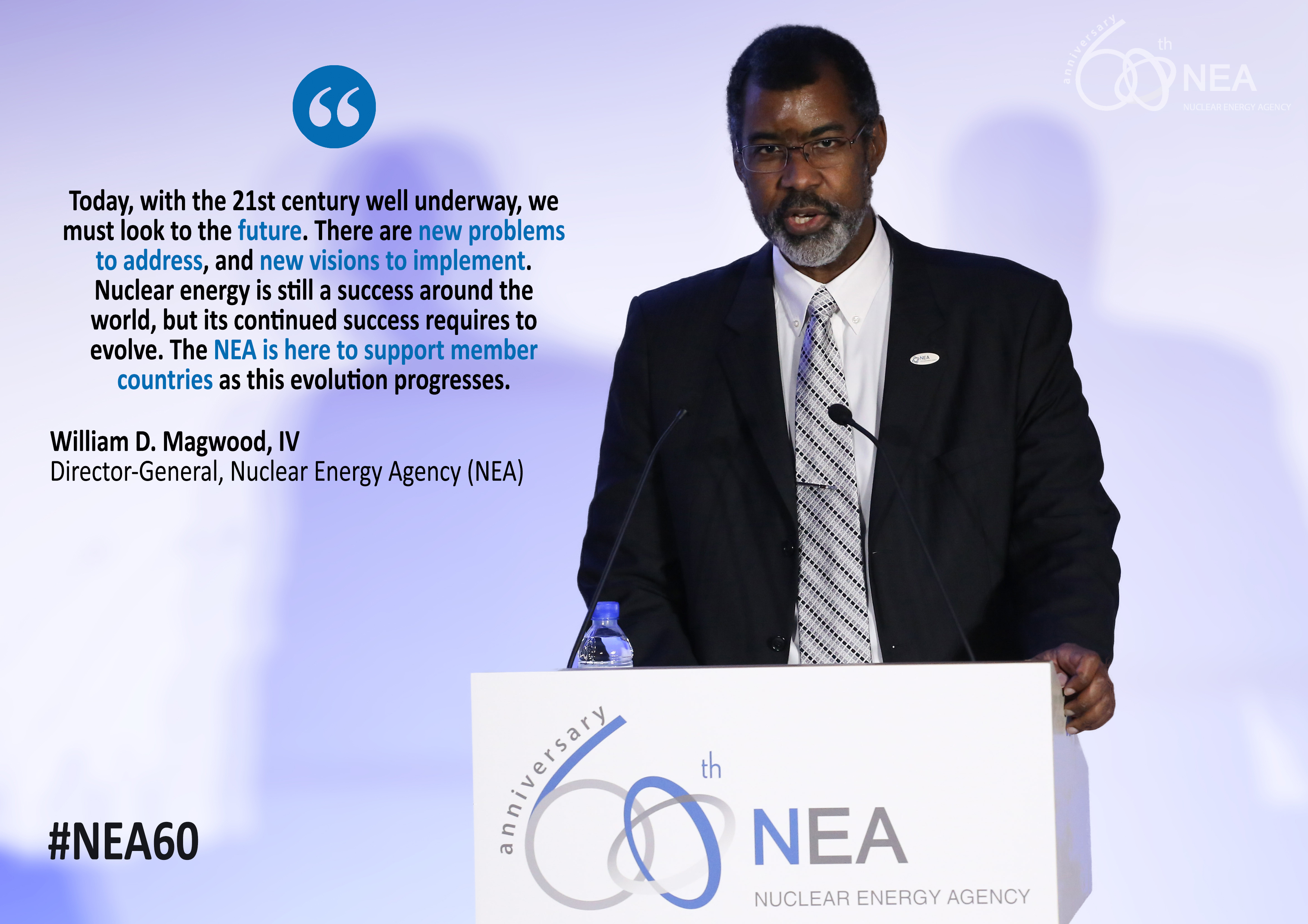 NEA Director-General William D. Magwood, IV at the special high‑level session organised on the occasion of the 60th anniversary of the NEA, 19 April 2018